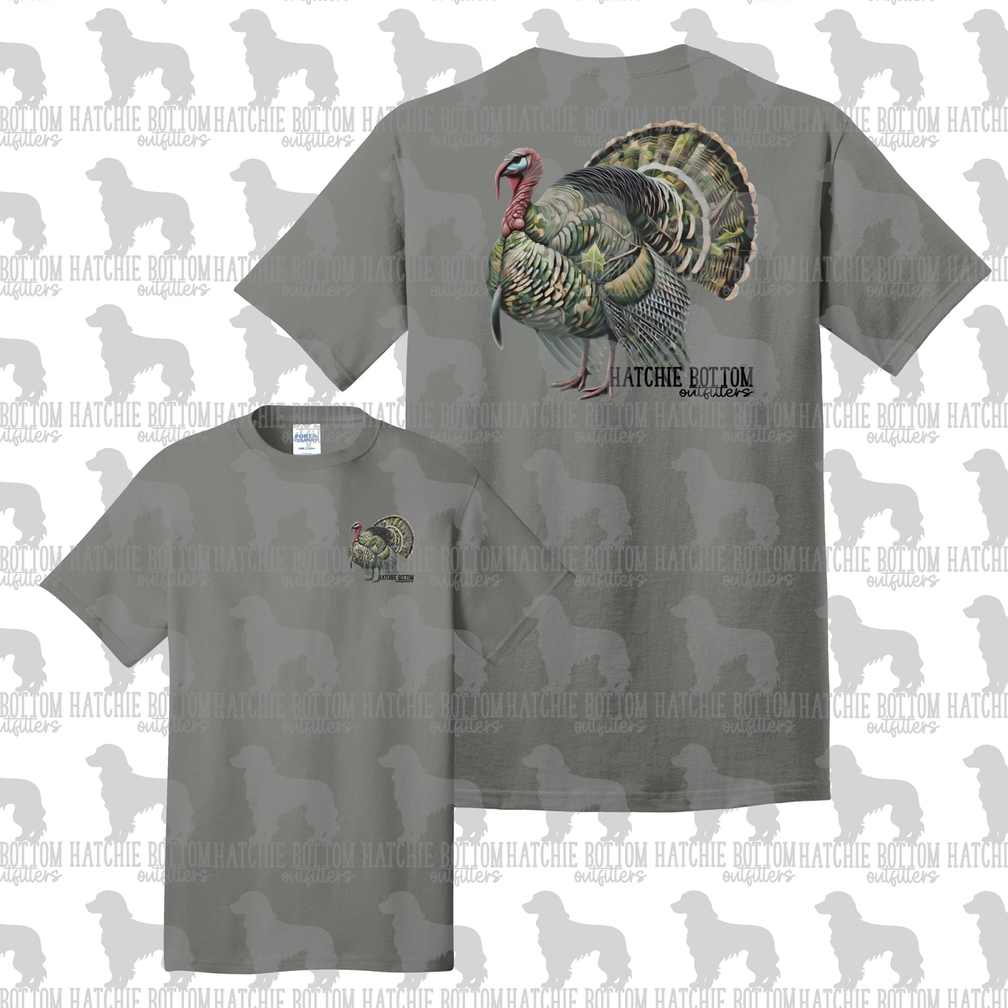 Camo Turkey T-	Shirt Grey